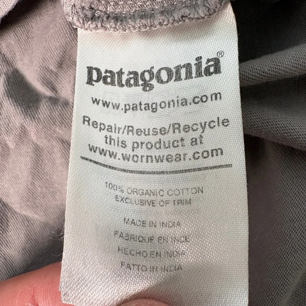Patagonia Mens Gray Organic Cotton 1973 Fitz Roy Mountain Graphic T-Shirt L - Picture 2 of 7